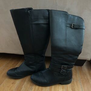 American Eagle By Payless Black Over the Knee Boots
